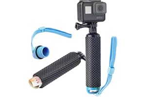 Digicharge Pływający uchwyt ręczny do kamery akcji Gopro Lit Hero Hero13 13 Max 2 Hero12 12 / DJI Osmo Action 5 Pro 4 / Insta360 One/Akaso Apeman Float, wodoodporna pamięć masowa, Niebieski
