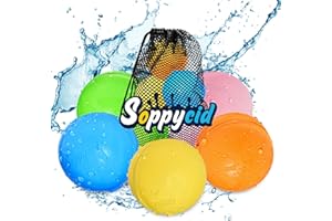 Cicluidex Globos de Agua Reutilizables, autosellantes y Juguetes de Agua de llenado rápido, Juguetes de Piscina para niños, Adultos, Familia, jardín al Aire Libre, Juegos de Agua de Verano (5 Piezas)