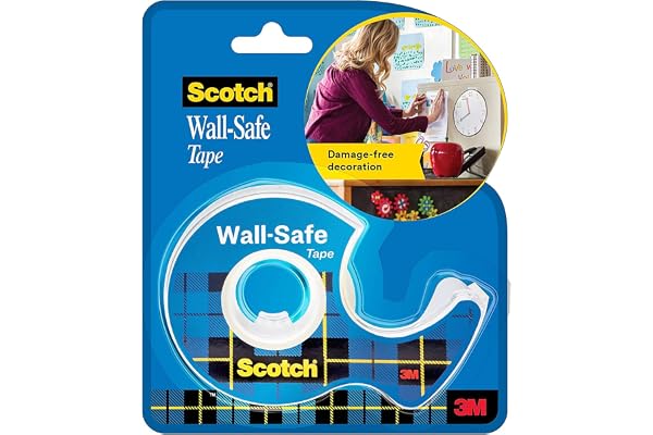 Scotch Damage Free Mounting and Decor by 3M Wall Safe Tape (Width 1.9M Length 16.5M, Up to 14G),White 19 x 93 x 106 Millimeters