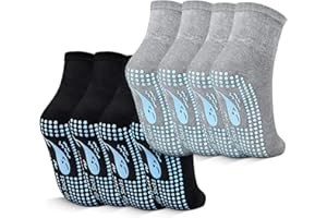 TENQUAN Yoga Socken, 2/4 Paar Stoppersocken für Damen und Herren, Rutschfeste Griffsocken für Yoga, Pilates, Krankenhaus, Barre oder Heimsport und Bewegung (Unisex 35-46)