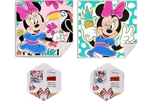 ‎DAMALOO damaloo 2er Set Zauberhandtuch Kinder passend für Minnie Mouse Fans - Mitgebsel Kindergeburtstag Mädchen - Handtücher als Gastgeschenke Set Party - Gepresstes Handtuch Kinder Geburtstag