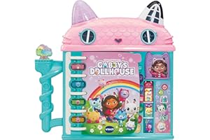 VTech Gabby's Dollhouse: Cat-a-Vator Discovery Book, Official Character Toy, 4 Light Up Buttons, Activity Toy, Learn Words, Includes Phrases from Show, Gift for Kids 3, 4, 5+ Years, English Version