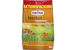 Substral Herbst Rasendünger, 6,25 kg Sack, kaliumreicher Spezial-Rasendünger mit lang anhaltender Wirkung für 250 m², grün
