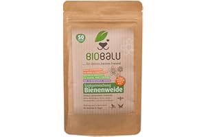 Biobalu Bienenweide - Blumenwiese Samen mehrjährig & winterhart, Samen - Über 40 heimische Blumen und Wildkräuter, spezielle Artenauswahl für Süddeutschland 50g
