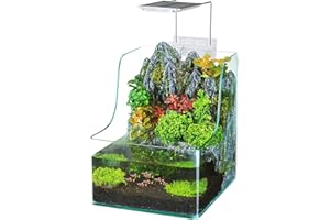 Penn-Plax AquaTerrium Planting Tank – Hydroponic Aquarium with Integrated Filter System for Live Plants and Fish – 1.85 Gallons