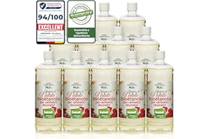 KieselGreen Bioethanolo 12 x 1 litro con Fragranza per Caminetto a Etanolo – Bio-etanolo profumato per Ambienti, molte Fragranze - Profumo per Caminetto a bioetanolo da Interno o da Tavolo