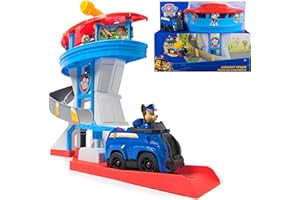 Paw Patrol - Pat Patrouille - Tour De Contrôle 50 Cm - Périscope, Missions, Toboggan, 7 Cartes, 1 Véhicule Et 2 Figurines Chase - Pat Patrouille Jouet - Voiture Enfant - Jouet Enfant 3 Ans Et +