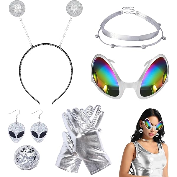 Space Girl kostuum - dames Alien kostuum sexy metallic