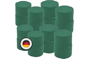 ELES VIDA Conjunto de Cilindro de Espuma Floral Floral de 16 Piezas - 8 x 5 cm - Espuma Floral húmeda, Musgo Floral, Masilla Floral - arreglos Florales de Cono - Esponja Floral para artesanías, Bodas