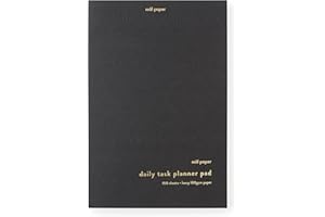 Mål Paper Daily Planner Pad - 100 Sheets, Undated Wall Planner | Daily Task Productivity Notepad | Grateful For & Rate Your Day Sections | 100gsm Ivory Paper | Great for Office, Home or Meal Planning
