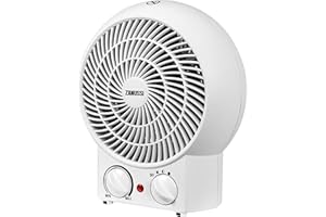 Zanussi ZFH1001 2000W Portable Upright Fan Heater, Two Heat Settings, Overheat Protection, Lightweight (1kg), 1 Year Guarantee - White(1 Pack)