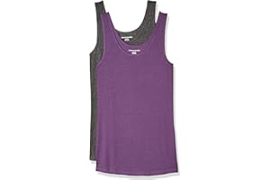 Amazon Essentials Débardeur Coupe Ajustée Femme, Lot de 2