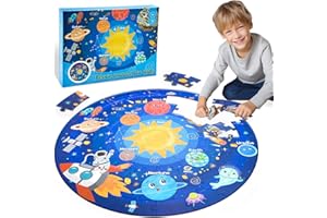 Funblitz Puzzle 3-8 Años, Puzzle Sistema Solar para Niños Juguetes Niños 3-8 Años Puzzle Planetas para Niños Niña Regalos para Niños 3-8 Años Juegos Educativos Infantiles Puzzle Espacio