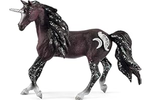 SCHLEICH 70578 Moon unicorn, stallion bayala Toy Figurine for children aged 5-12 Years, Black