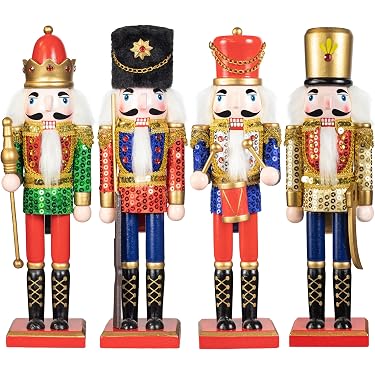 SAFIGLE Holz Nussknacker Weihnachts Soldat Dekofigur