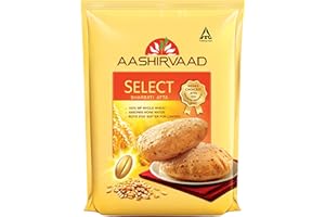 Aashirvaad Select Sharbati Atta, 5 kg, Premium 100% MP Sharbati Wheat Atta for softer rotis