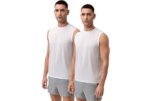 DANISH ENDURANCE Sport Tank-Top Herren, Laufshirt, Muskelshirts, Funktionsshirt, Activewear für Männer, Leicht & Atmungsaktiv, 1er oder 2er Pack