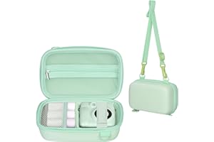 Leayjeen Funda Protectora para Cámara de Fotos Instantánea Infantil Compatible con Gofunly/CHAKEYAKE/CAMCLID y Papel de Impresión, Cumpleaño Regalos para niños (Solo Funda) Verde