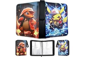 HTTMTTS Classeur Carte Grande, 65 Pages Capacité 520 Cartes, Cahier Carte Grand Format, Classeur a5 Livre Rangement Carte Carnet, Albums pour Cartes à Collectionner (Porte Carte à Collectionner 2)