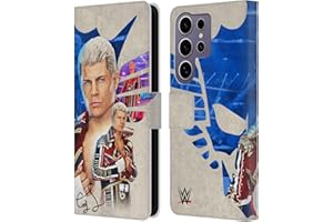 Head Case Designs Officially Licensed WWE Superstar Graphics Cody Rhodes Leather Wallet Case Compatible With Samsung Galaxy S25 Ultra