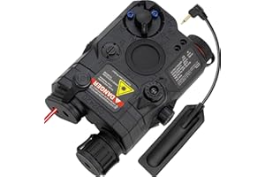 NURCIX Airsoft PEQ-15 IR Laser + Visible Red Laser + White LED Flashlight (Black)