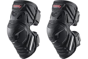Scoyco moto genouillères noir genouillères réglables motocross Mountain bike Armor (L)