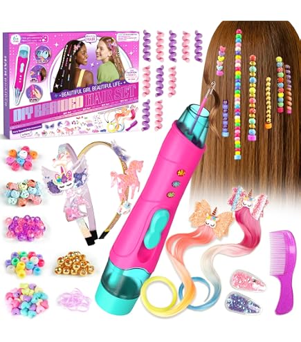 Beautyshow - Set di 18 accessori per capelli per ragazze, accessori per capelli colorati, con strass, accessori per acconciature fai da te, bomboniere, regalo per acconciature quotidiane