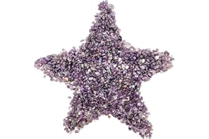 LYFJXX 0.88lb/400g Small Natural Irregular Shaped Crystal Quartz Rock Tumbled Chips Crushed Stone Healing Reiki Crystal Gemstones for Garden Vases Plants Decoration (Purple)