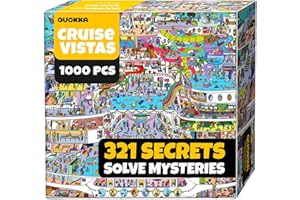 QUOKKA 1000 Piece Jigsaw Puzzle for Adults Cruise Vistas – Premium Box Packaging with Extra Fun Challenges - Stunning Scenic Animal Puzzle - Perfect for Relaxation - Creativity & Gift Giving