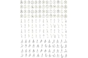 AOKBEAN 156pcs Bulk Alphabet Charms Initial Pendant Decoration Set for DIY Craft Supplies, Jewelry Making, Earring, Necklaces, Bracelets and Keychains Gifts
