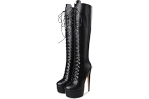 Only maker Plateforme Long Bottes Talon Penny Sexy Stilettos