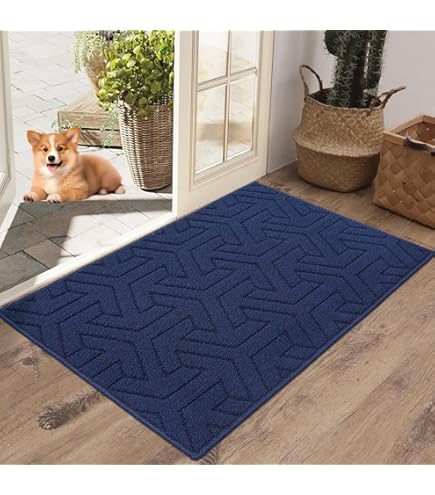 Vintage handgeknoopt kazak loper/gang perzisch/oosters tapijt wol-blauw