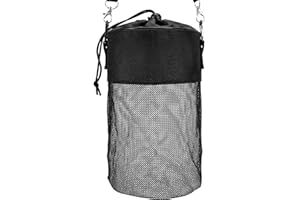 QBEJIME Clothes Peg Bag For Washing Line, Mesh Large-Capacity Peg Bags For Washing Line With Hanger, With Closing Cord And Shoulder Strap For Laundry Clothes Pegs, Indoor Outdoor Pegs Organizer Storage Use