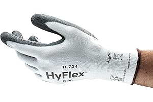 Ansell HyFlex 11-724 Guante protección contra cortes y mecánica, Tamaño 8 (12 Pares)