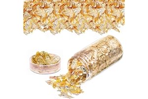 LUVADEYO Hojas doradas de hojas de hoja, multifunción, papel decorativo de foil papel, decoración de cocina, mousse de repostería, decoración de pasta, 30 ml