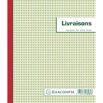 Carnet Manifold Livraisons Exacompta - 50 Feuillets Autocopiants Triplicata - Format 21x18 Cm