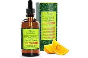 LUMINER - Sérum Visage 100 ml à l'Acide Hyaluronique, Formule Anti-Rides Naturelle Enrichie en Bave d'Escargot, Aloe Vera et Vitamine C-E, Contour des Yeux Hydratant et Repulpant