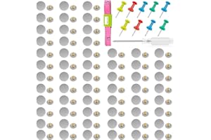 FUNKLU Kit Riparazione Cielo Auto, 70 Rivetti per Riparazione Tetto Auto + 70 Puntine Colorate+1 Cacciaviti+ 1 Metro a Nastro, Ripara Cielo Auto Set Riparazione Cielo Auto