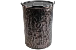 Haushalt-Krausse.de Ascheeimer/Kohleeimer 25l kupfer-gehämmert