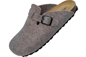 GONKOS®, Zuecos de Lana Virgen, Plantilla Anatómica de Piel y Corcho Natural, Zuecos de Fieltro, Pantuflas Fieltro Hombre y Mujer, Zapatillas Casa Confortables de Calidad, Hechas a Mano en España