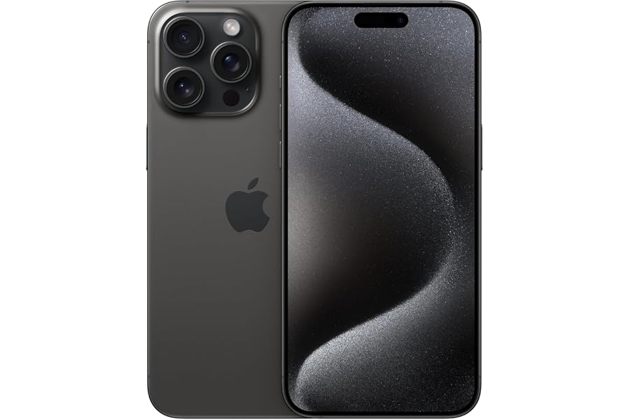 Apple iPhone 15 Pro Max (256 GB) - Titan Schwarz (Generalüberholt)