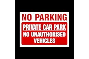 USSP&S No Parking private car park Plastic Sign with 4 Pre-Drilled Holes - Private Property, Parking, Clamping, Disabled, Driveway, Do not block (MISC30)