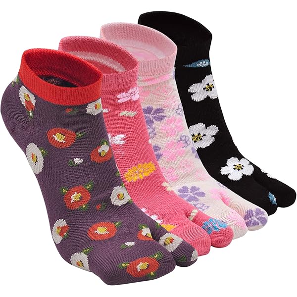 Femme 6 Paires Tabi Japonaises Femme Chaussettes Geta Flip Flop Coton Split Toe Élastique Pour Les Femmes Et Les Pieds Sensibles(Noir,Blanc, Gris)39-42 Chaussettes Tabi