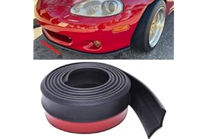 JMTBNO Protection Pare-chocs Avant Auto Lèvre Spoiler 8.2ft / 2.5m Caoutchouc Bande Protecteur Lip Splitter Spoiler Body Jupe Kit Trim Universel pour Voiture