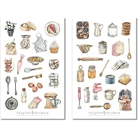Cupcake-Sticker-Set Für Journal & Planer – 2 Bögen, Back-Motive, Mattes Papier