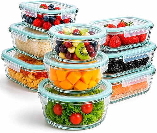 Boîtes alimentaires en verre (8 pièces)