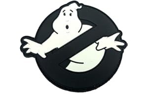 Patch Ghostbusters noir phosphorescent en PVC pour airsoft et paintball