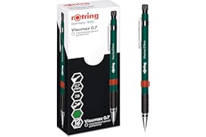 rOtring Visumax Mechanical Pencil | 0.7 mm | 2B Lead | Dark Green Barrel | 12 Count