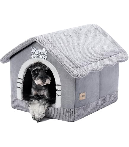 Jiupety Hundezelt Für Innen – Höhle Für Hunde 9-18 Kg | Atmungsaktiv, Waschbar, Faltbar | Größe L 63,5x63,5x63,5 Cm In Beige