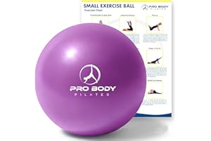 ProBody Pilates Mini Exercise Ball - 9 Inch Bender Ball For Stability, Barre, Pilates, Yoga, Core Training And Physical Therapy